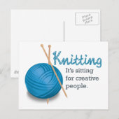 Knitting...Het zit voor creatieve mensen. Briefkaart (Voorkant / Achterkant)