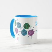 Knitting houdt me gezond.. Gewoonlijk - gepersonal Mok (Voorkant links)