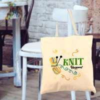 Knitting Humor Knit gebeurt Gezegde en Quirky Yarn