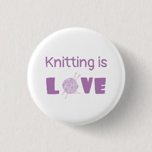 Knitting is Love Ronde Button 3,2 Cm
