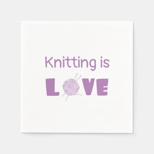 Knitting is Love Servet (Voorkant)