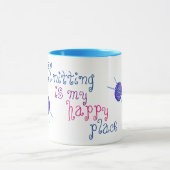 Knitting is mijn gelukkige plek mok (Midden)