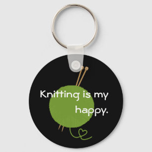 Knitting is Mijn Happy Sleutelhanger