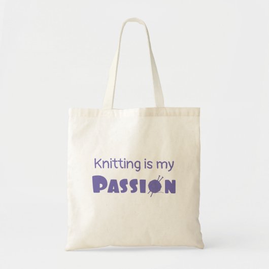 Knitting is mijn passie tote bag (Voorkant)