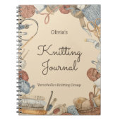 Knitting Journal For Knitting Lovers Personalized (Devant)