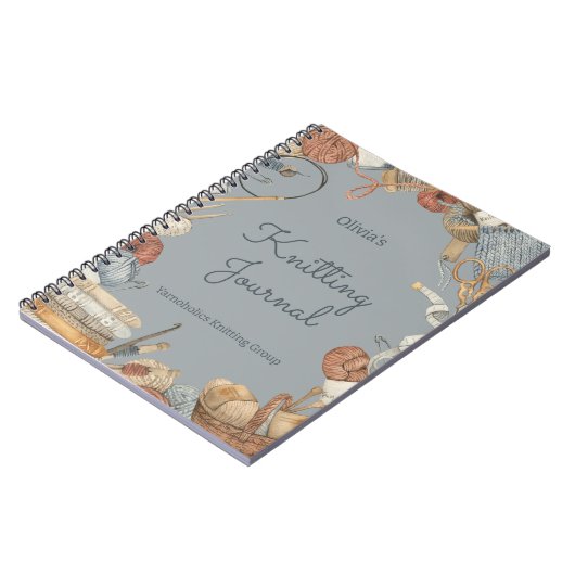 Knitting Journal For Knitting Lovers Personalized (Côté gauche)