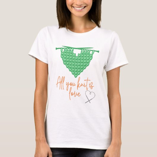 Knitting Love T-shirt (Voorkant)