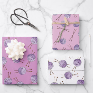 Knitting Love Wrapping Paper Set van 3