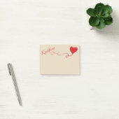 Knitting met hartritme in het rood post-it® notes (Kantoor)