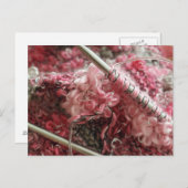 Knitting met wol briefkaart (Voorkant / Achterkant)