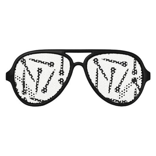 Knitting Needles Crafts Pattern Aviator Zonnebril (Voorkant)