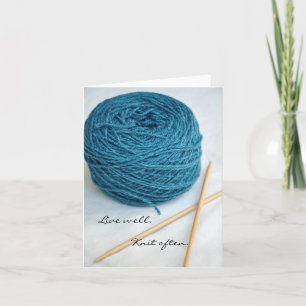 Knitting Note Card - Leef goed. Knit vaak. Kaart