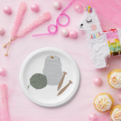 Knitting Papieren Bordje (Feest)