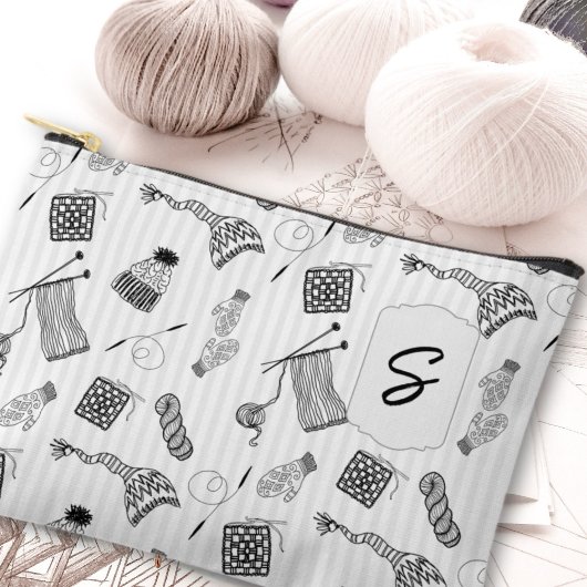 Knitting Project Hand Drawn Pattern Etui