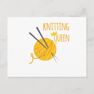 Knitting Queen Briefkaart