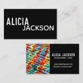 Knitting Rainbow Yarn Visitekaartje (Voorkant / Achterkant)