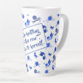 Knitting Saying Yarn Pattern Mug For Fiber Artists Latte Mok (Rechterhoek)