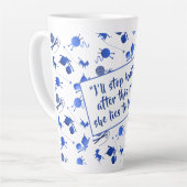 Knitting Saying Yarn Pattern Mug For Fiber Artists Latte Mok (Linkerhoek)