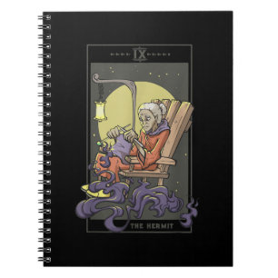 Knitting Sewing Hermit Tarot Kaart Crochet Quiltin Notitieboek