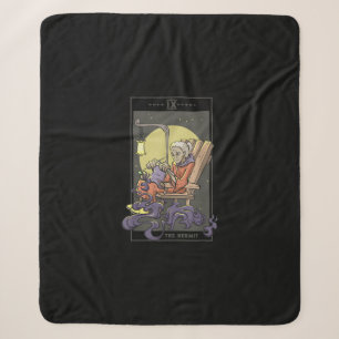 Knitting Sewing Hermit Tarot Kaart Crochet Quiltin Sherpa Deken
