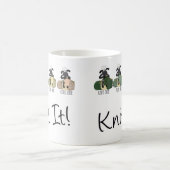 Knitting Sheep, Fun White, 11 oz Classic White Mok (Center)