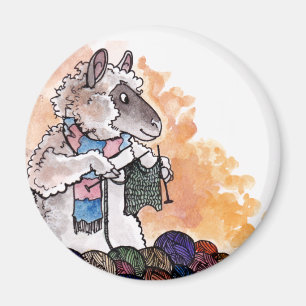 Knitting Sheep Magnet Magneet