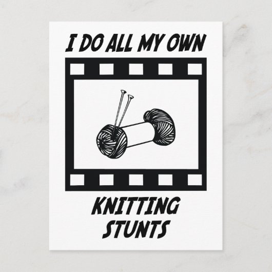 Knitting Stunts Briefkaart (Voorkant)