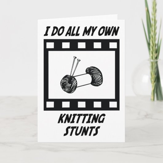 Knitting Stunts Kaart (Voorkant)