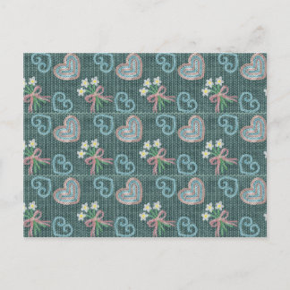 Knitting Style Hand Drawn Postcard Briefkaart