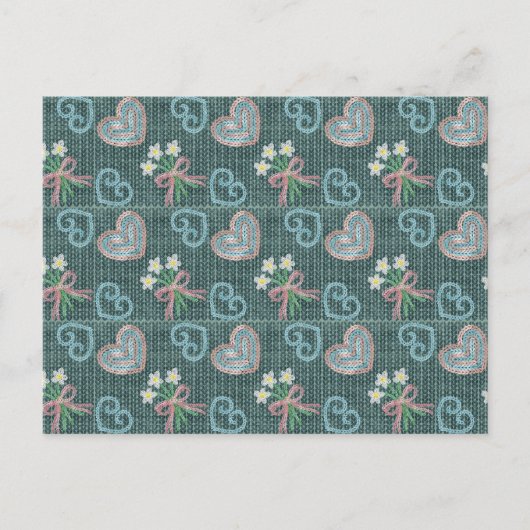 Knitting Style Hand Drawn Postcard Briefkaart (Voorkant)