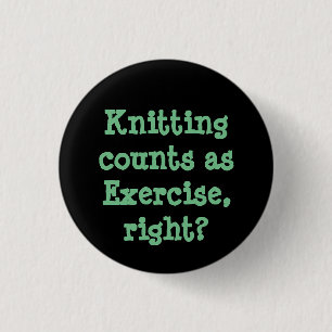 Knitting telt als oefening, toch? ronde button 3,2 cm
