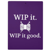 Knitting ・ WIP het Goede Kunsten {Donker} Klembord (Achterkant)