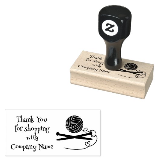 Knitting Wool Yarn Shop Hartelijk dank Rubberstempel (Gestempeld)