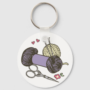 Knitting Yarn Sleutelhanger