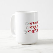 KNIVEERT KOFFIE MOK!!! Mok (Voorkant links)