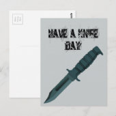 Kniven hebben een dag van het leven briefkaart (Voorkant / Achterkant)