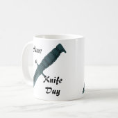 Kniven hebben een dag van het leven koffiemok (Voorkant links)