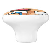 Knob Hungry Boy  Keramische Knop (Zijkant)