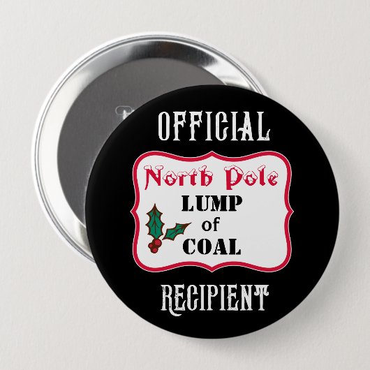 Knobbel van Coal Christmas Button (Voorkant /achterkant)