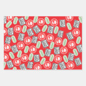 Knobbel van kolen grappig funky kerstgeheim kerstm inpakpapier vel (Voorkant 3)