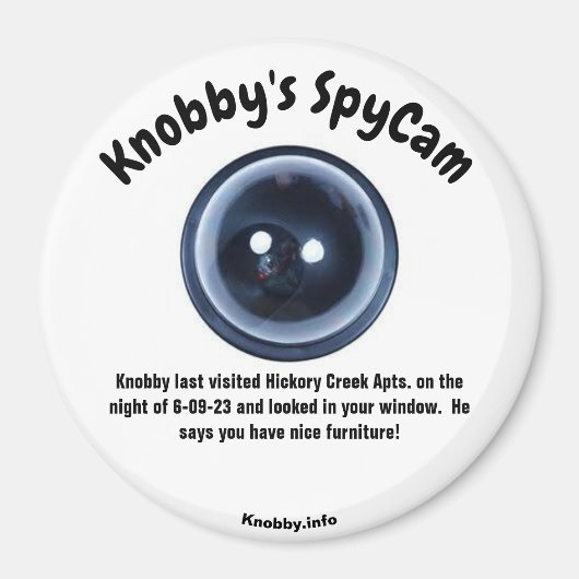 Knobby's SpyCam Hickory Creek Apts. Leuke koelkast Magneet (Voorkant)