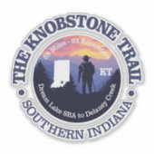 Knobstone Trail (rd2) Sticker (Voorkant)