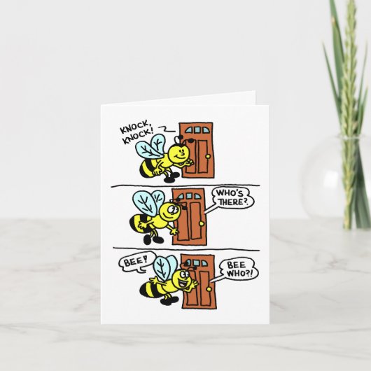Knock Bee Mine Valentine Carte de voeux (Devant)