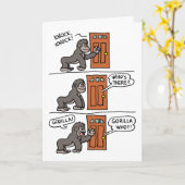 Knock Gorilla zelf een biefstuk Kaart (Gele Bloem)