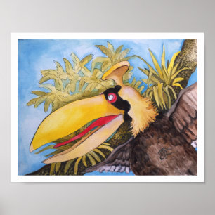 "Knock Knock Bird" Art van Mike Quinn Poster