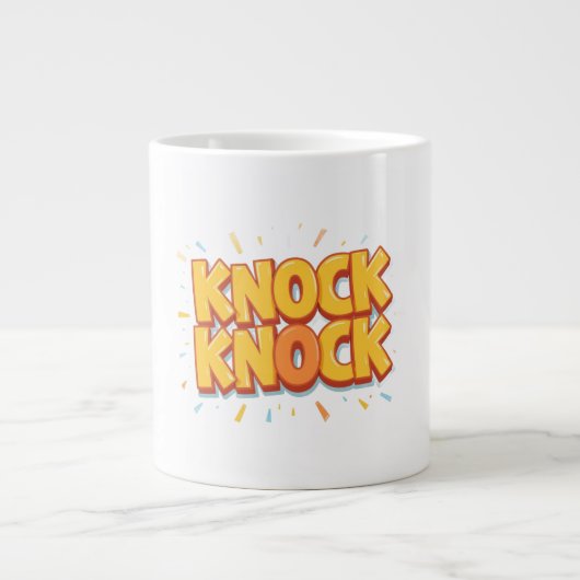 Knock knock extra grote beker (Voorkant)
