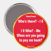Knock Knock Joke I O Magnet Magneet (Voorkant / Achterkant)