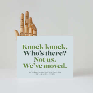 Knock Knock Moving Announcement Briefkaart