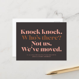 Knock Knock Moving Announcement Briefkaart