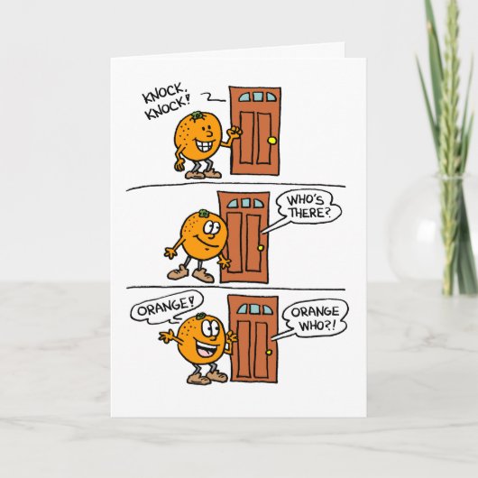 Knock Knock Oranje, blij dat ik het me herinnerde Kaart (Voorkant)